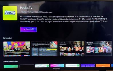 Pecka.TV je i na televizorech Hisense se systémem Vidaa