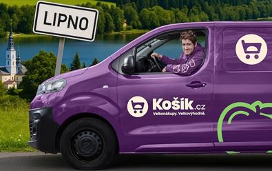 Košík rozváží v létě na Lipně, nákup doveze i do hotelu