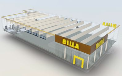 Billa staví na Hodonínsku svou první celodřevěnou prodejnu