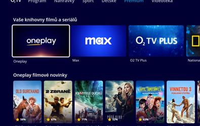 Obsah Oneplay je také v původní službě O2 TV