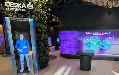 Spořitelna otevírá první nonstop pobočku s AI avatarem