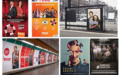 Televizní kampaně: Billboardy, polepené metro, přebaly novin