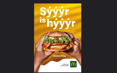 McDonald’s podporuje sýrovou nabídku novou kreativou