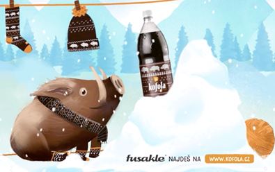 Kofola letos „upletla“ vánoční kampaň se značkou Fusakle