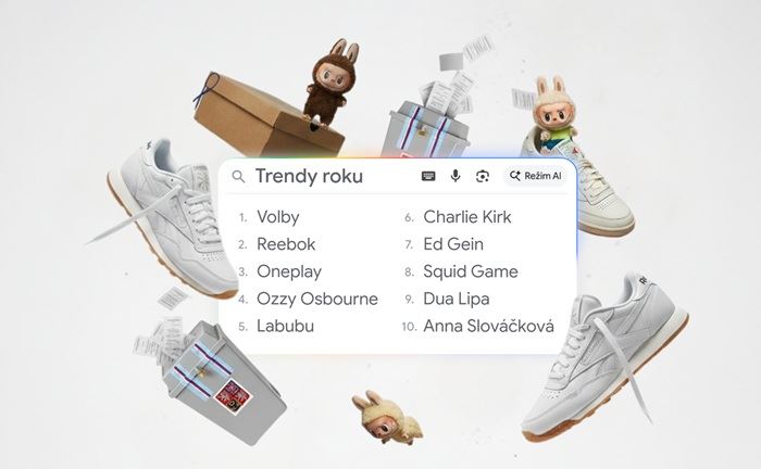 Co letos Češi hledali na Googlu? Volby, Reebok, Oneplay nebo Labubu