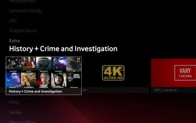 Vodafone TV nabízí knihovnu History a Crime & Investigation