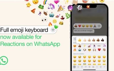 WhatsApp spouští reakce všemi emotikony