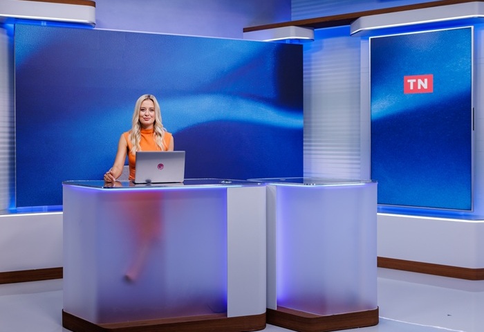 Barbora Šimková v novém studiu TN Live, zdroj: TV Nova