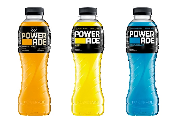 Portfolio Powerade nyní zahrnuje tři příchutě: Mountain Blast, Citrus a nově Golden Mango, zdroj: Coca-Cola.
