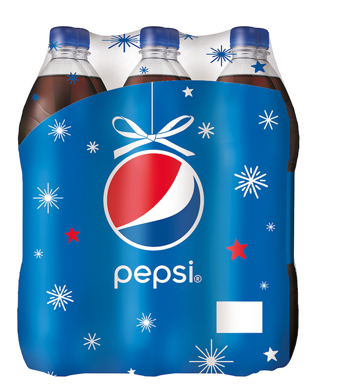 Vánoční shrink fólie na šestibalení Pepsi, zdroj: PepsiCo