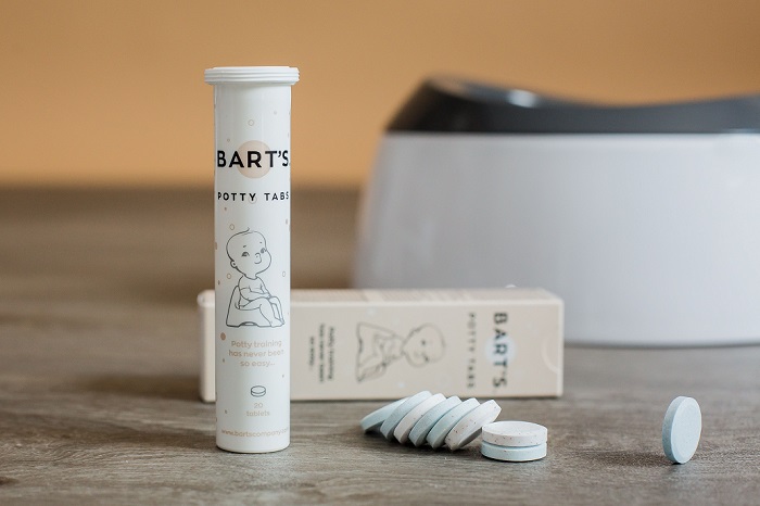 Tablety Potty Tabs z dílny společnosti Bart‘s, díky nimž se děti snáze učí chodit na nočník, zdroj: Dm drogerie markt.
