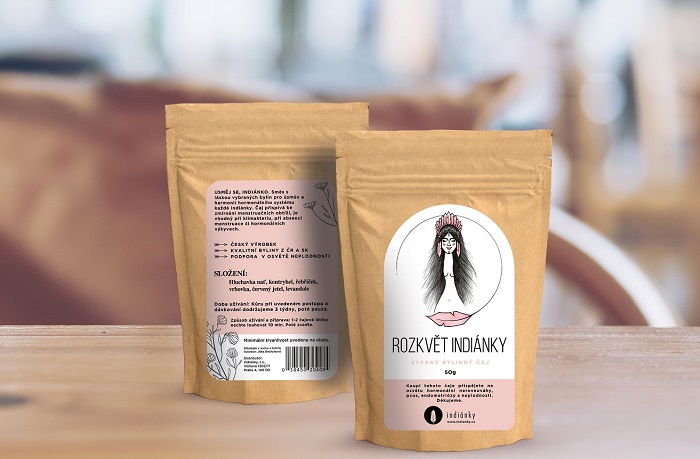 Bylinkový čaj Rozkvět indiánky pro podporu hormonální rovnováhy u žen, zdroj: Dm drogerie markt.