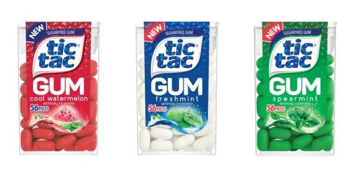 Tic Tac Gum ve třech příchutích, foto: Ferrero