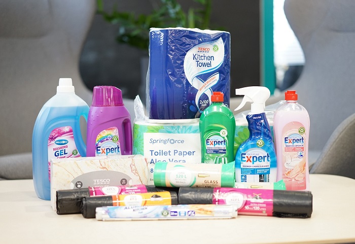 Plně recyklovatelné obaly dostalo zhruba 200 výrobků pro domácnost, zdroj: Tesco ČR
