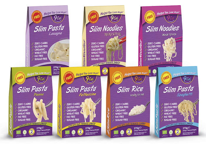 Slim Pasta je značka, která nabízí náhradu běžných příloh z konjakové mouky, zdroj: Slim Pasta.