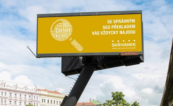 Vizuál z nové kampaně jazykové agentury Skřivánek, zdroj: Skřivánek