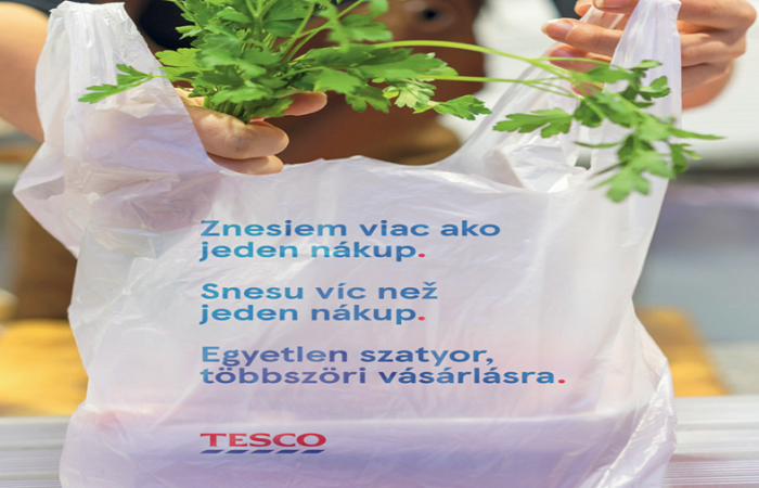 Na výrobu tašek bude ročně použito 150 tun plastového odpadu z provozu obchodů, zdroj: Tesco