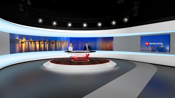 Vizualizace nové podoby zpravodajského studia TV Nova, zdroj: TV Nova