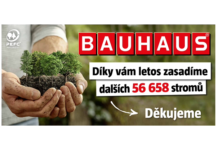 Vizuál reklamní kampaně, ve které Bauhaus děkuje zákazníkům, zdroj: Bauhaus