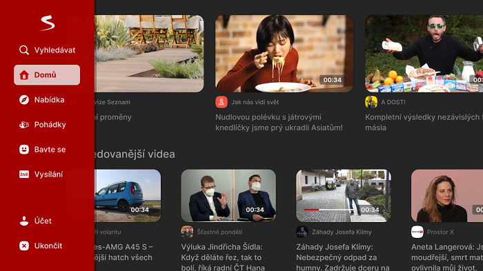 Seznam.cz uvádí novou aplikaci pro chytré televize