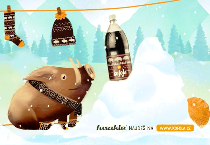 Kofola letos „upletla“ vánoční kampaň se značkou Fusakle