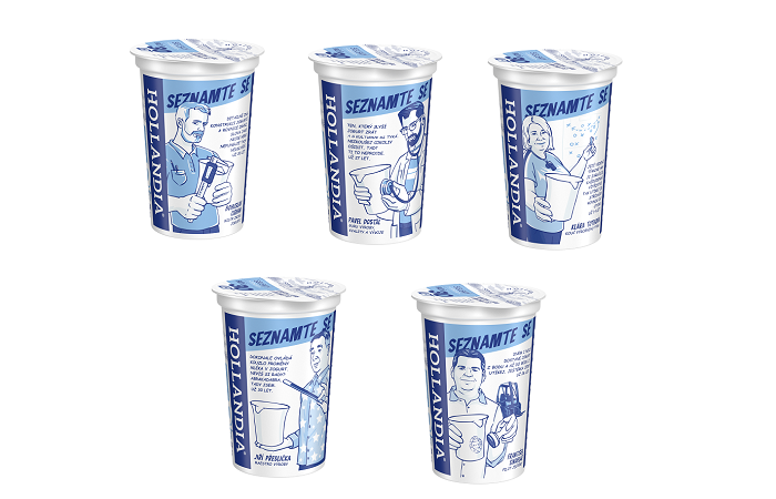 Hollandia uvedla limitovanou edici jogurtů s tvářemi zaměstnanců