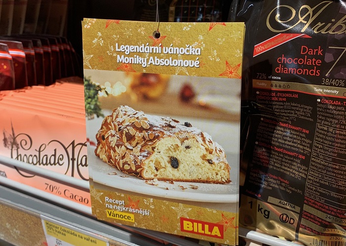 Billa nabízí speciální čelo regálu pro vánoční cukroví