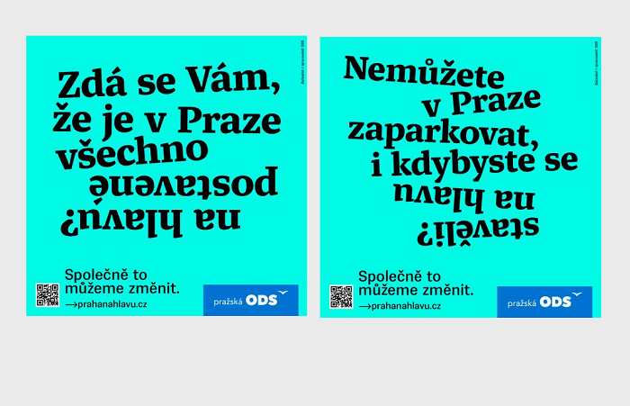 Vizuály kampaně pražské ODS, zdroj: ODS