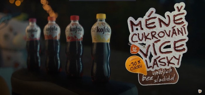 Nová kampaň podporuje novou řadu nápojů s nižším obsahem cukru, zdroj: Kofola.