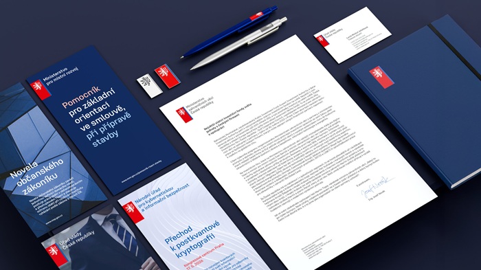 Nová podoba vizuální identity státní správy ČR, zdroj: Úřad vlády ČR, Kafka Design