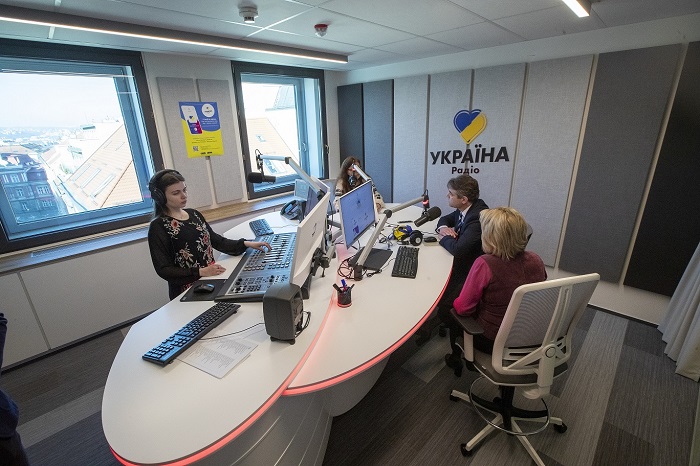 Studio Rádio Ukrajina. zdroj: Media Bohemia