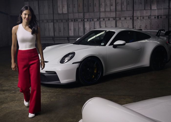Britská tenistka Emma Raducanu, vítězka US Open, se stala ambasadorkou značky Porsche, zdroj: Porsche.