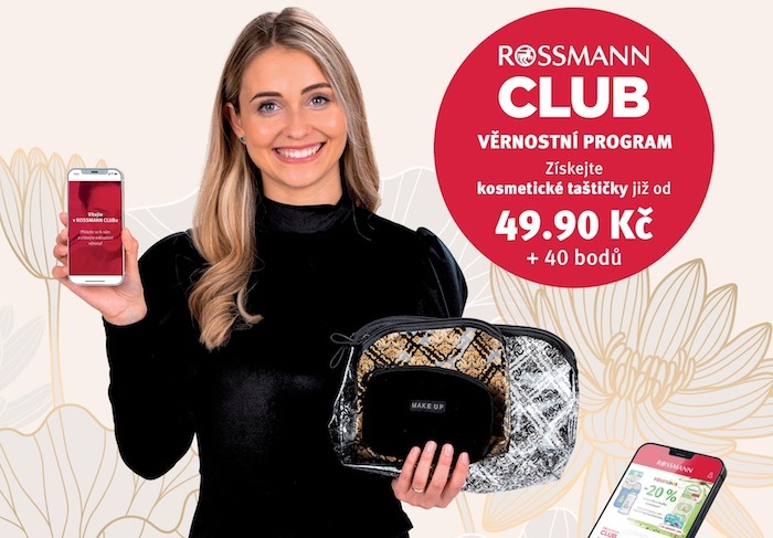 Rossmann ve věrnostní kampani nabízí kosmetické tašky