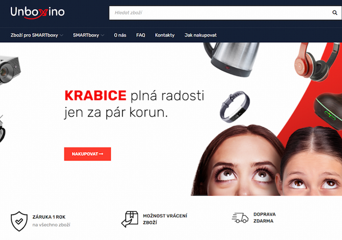 Startuje Unboxino, se slevou nabídne neprodané zboží
