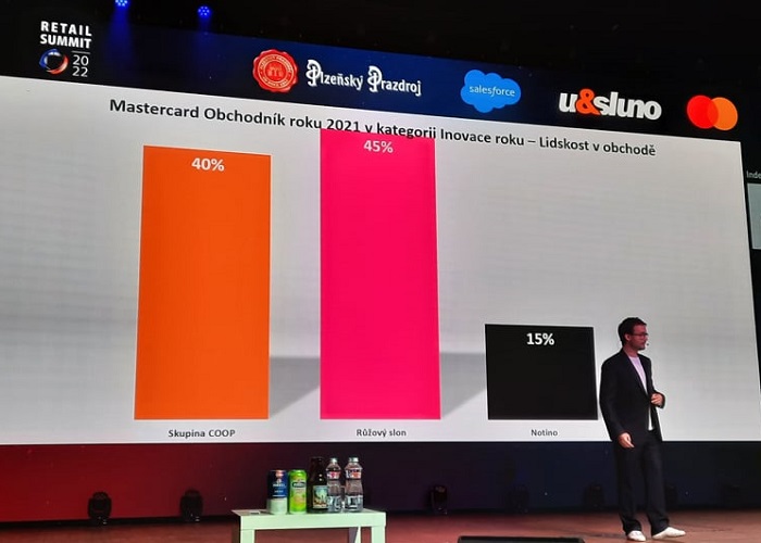 Vítězem v kategorii Mastercard Inovace roku je Růžový slon
