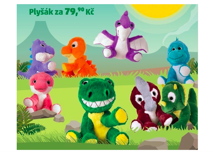 Penny nabízí ve věrnostní kampani plyšové dinosaury