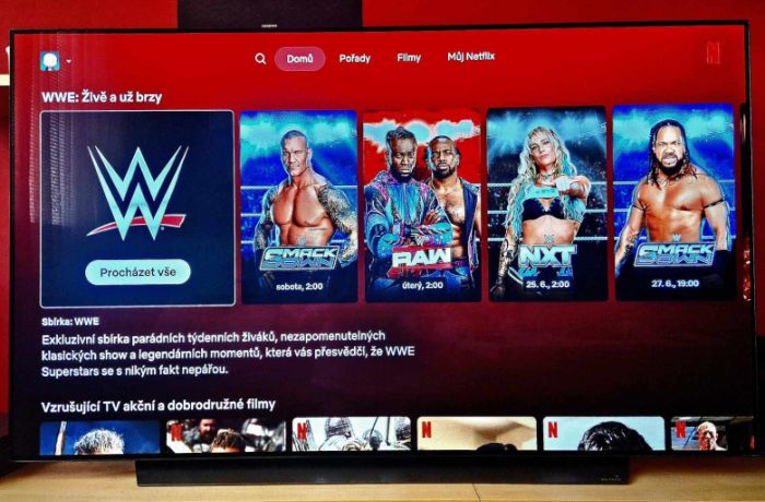 Nová podoba zasazení obsahu WWE ve streamingové službě Netflix. Foto: autor