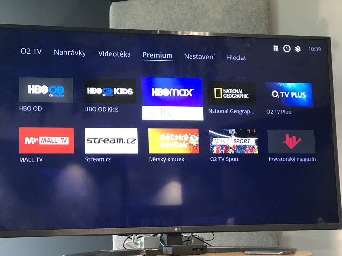 Podoba menu O2 TV  v prostředí Android TV, zdroj: MediaGuru.cz