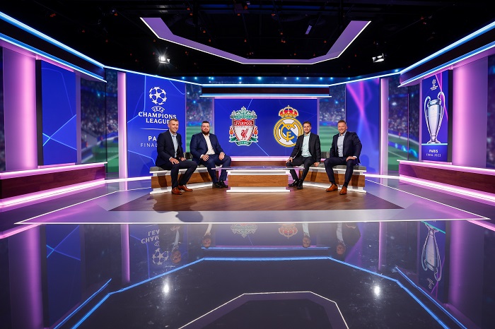 Studio fotbalové UEFA Champions League. Zdroj: Nova Sport