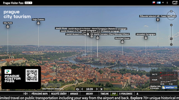 Nová webová prezentace Prague City Tourism s aktuálními snímky z kamer, zdroj: NetRex