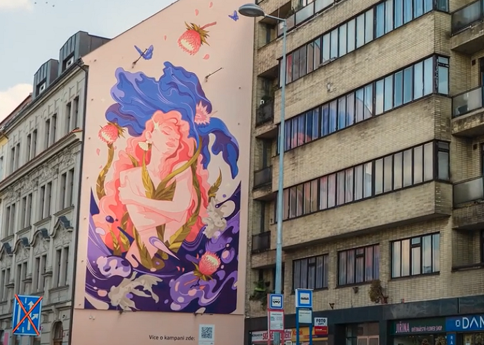 Mural art dm drogerie markt, Praha - Hradčanská, zdroj: dm