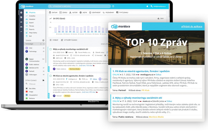 Monitora s pomocí AI vyhodnocuje důležitost zpráv