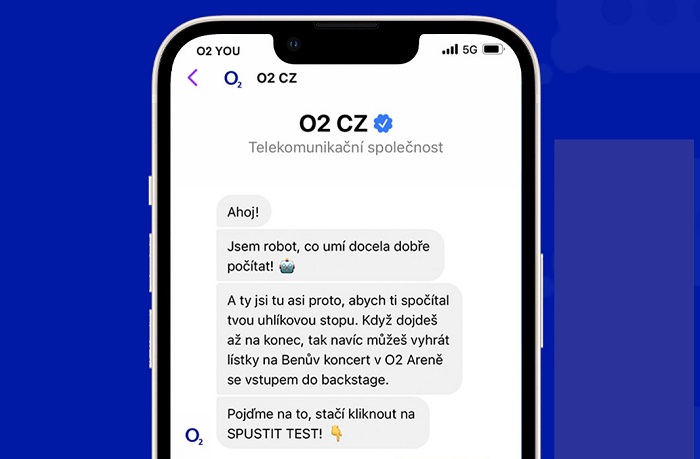 O2 nasazuje chatbota počítajícího uhlíkovou stopu