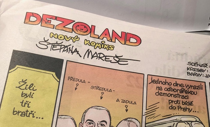 Nový komiks Dezoland, zdroj: repro Týdeník Forum