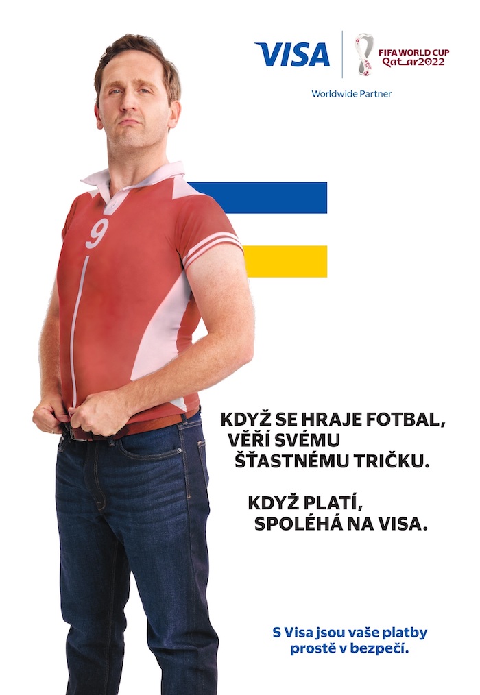Klíčový vizuál k fotbalové kampani značky Visa, zdroj: Visa