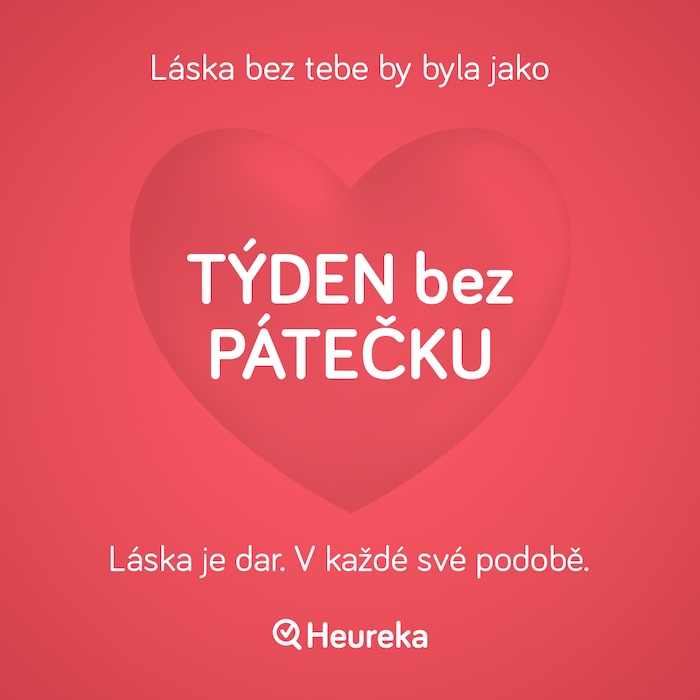 Valentýnská kampaň nákupního rádce Heureka, zdroj: Heureka
