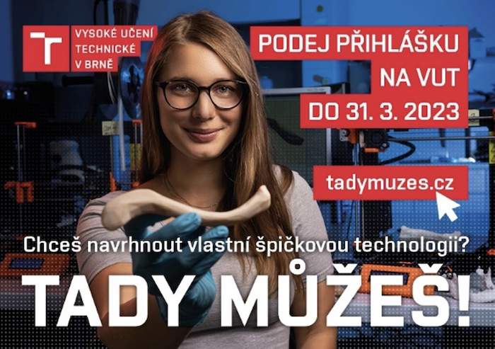 Klíčový vizuál kampaně „Tady můžeš“ Vysokého učení technického v Brně, zdroj: VUT