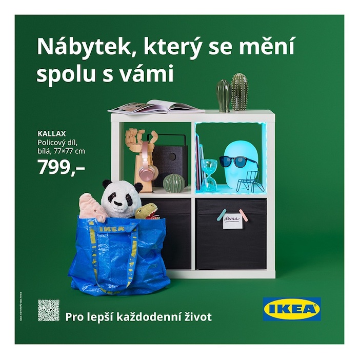 Klíčový vizuál ke kampani Ikea „Nábytek, který se mění spolu s vámi“, zdroj: Ikea