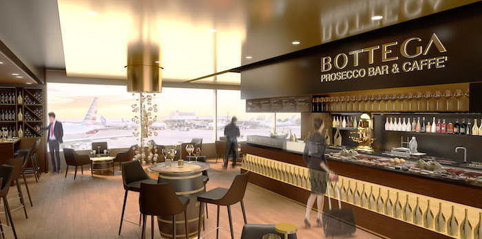 Na pražském letišti se nově objeví i Bottega Prosecco Bar&Restaurant, zdroj: Lagardère Travel Retail.