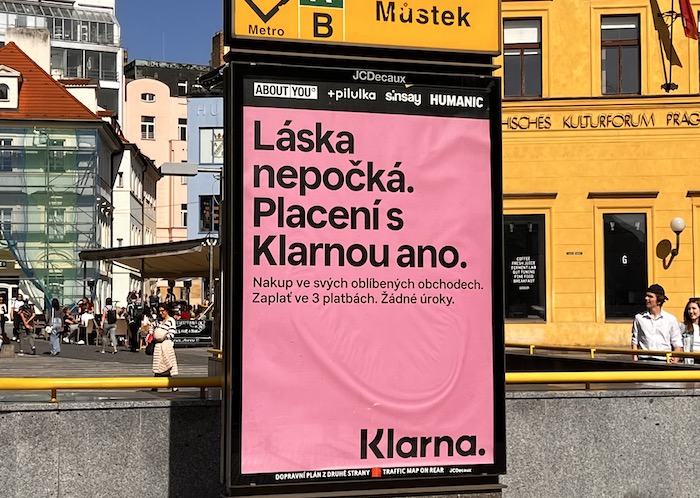 Aktuální kampaň nákupní aplikace Klarna, foto: MediaGuru
